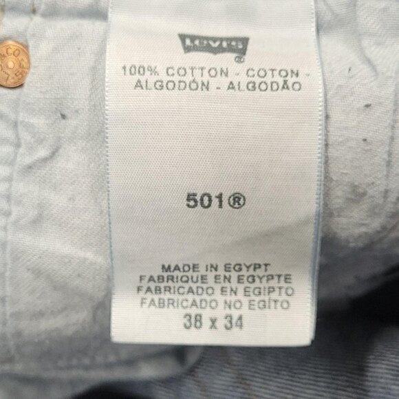 Vintage Levi's 501 Blue Denim Jeans | Button Fly | Straight Leg | W38 L34 - Picture 5 of 5